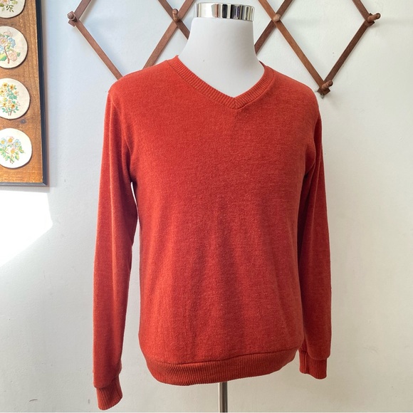 Terrycloth Burnt Orange Sweater - Picture 7 of 12